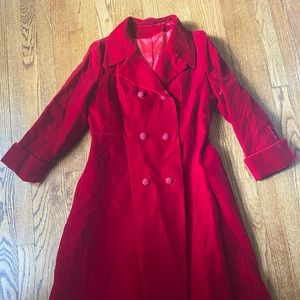 1960s Red Velvet Coat From Bullock’s